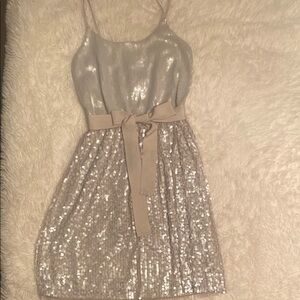 Sparkle with this Sequin Dress with Belt